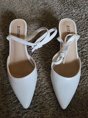 White Pointed Dress Shoes